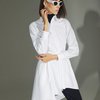 Туника с асимметричным низом, белого цвета