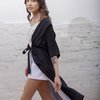 Туника с капюшоном, из шелковой ткани