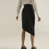 Юбка из костюмной ткани с асимметричным подолом
