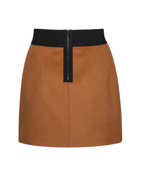 Шерстяная юбка-мини с асимметричным подолом