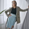 Юбка голубого цвета с асимметричным низом