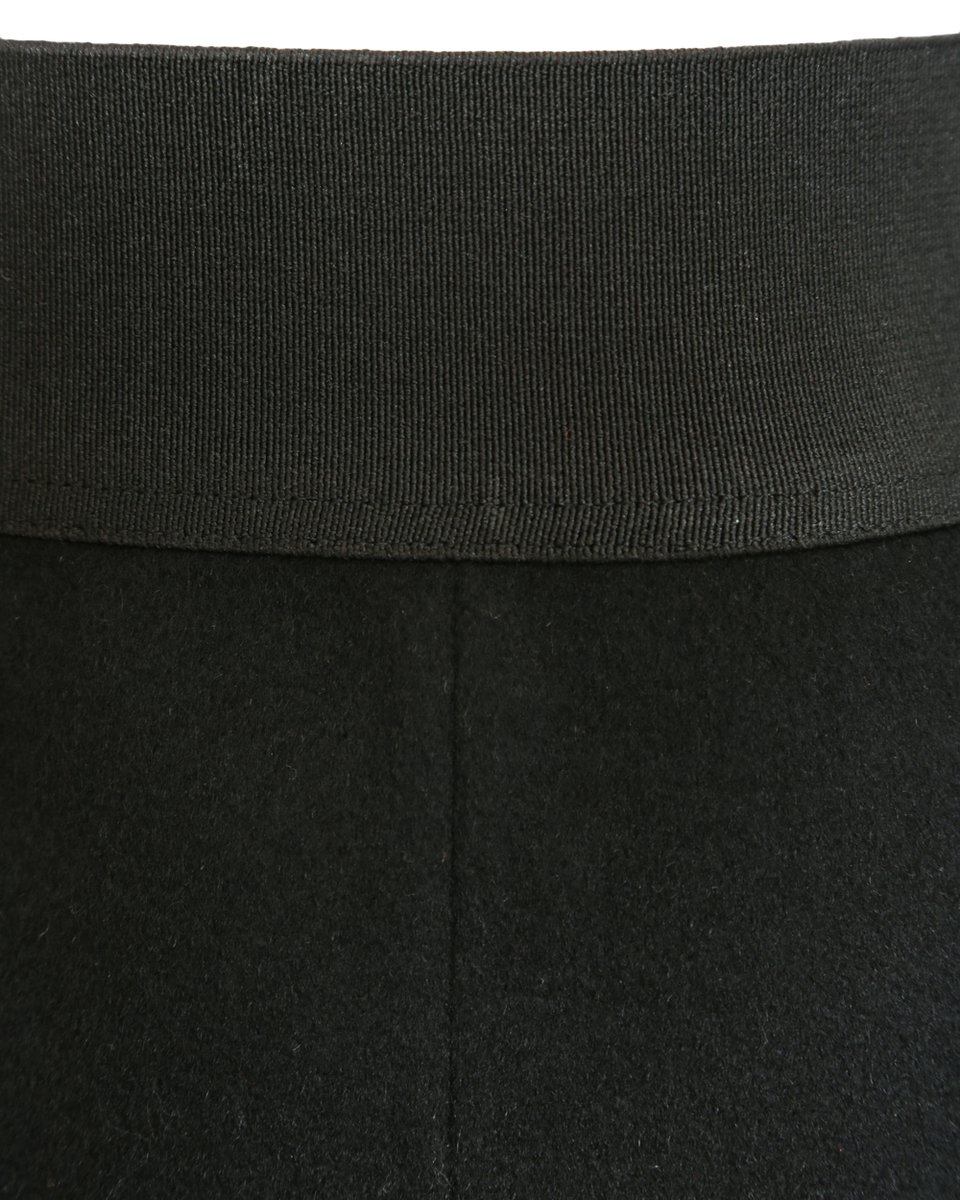 Юбка мини черного цвета из драпа