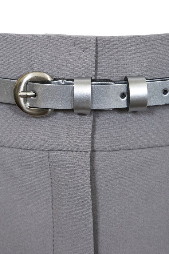 Юбка-трапеция серо-бежевого цвета