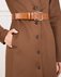 Зимнее пальто из шерсти, с цельнокроеным рукавом, коричневое www.EkaterinaSmolina.ru