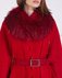 Зимнее пальто из шерсти со съемной накидкой, красное www.EkaterinaSmolina.ru