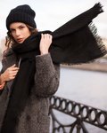 Пальто свободного кроя из ворсовой ткани