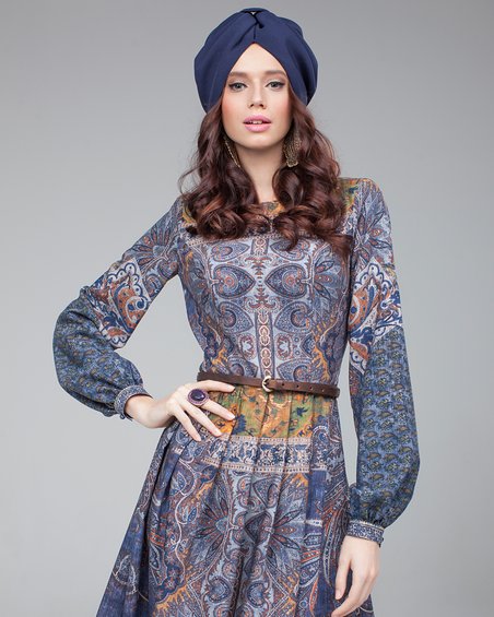 Платье с авторским принтом "арабский ковер".  