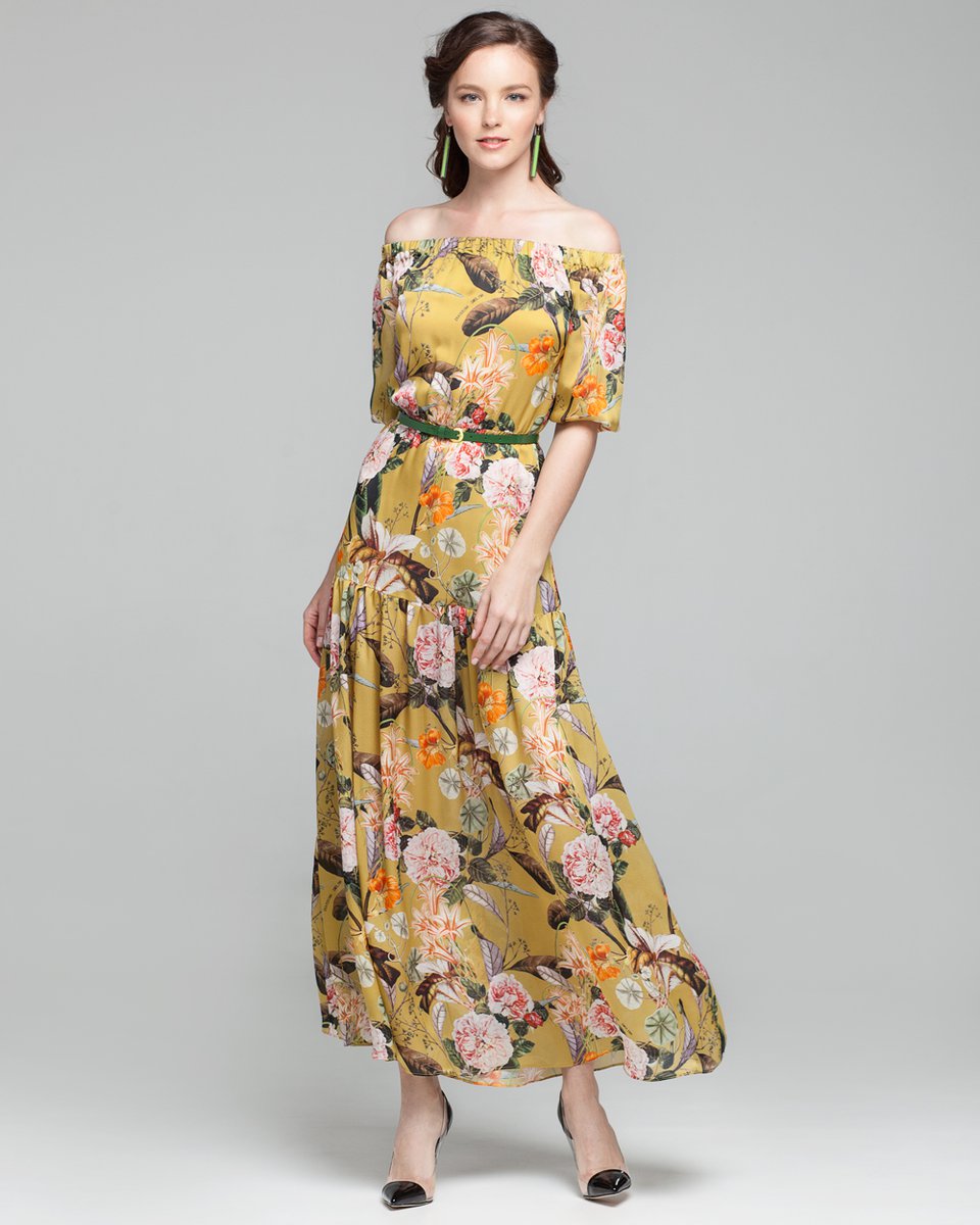 Шелковые платья с цветами