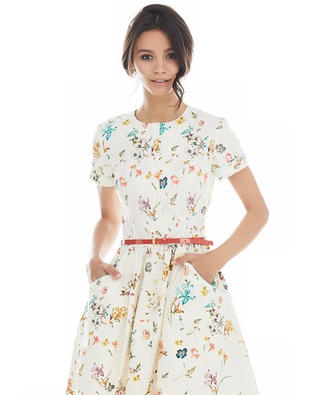Платье из хлопка с цветочным рисунком