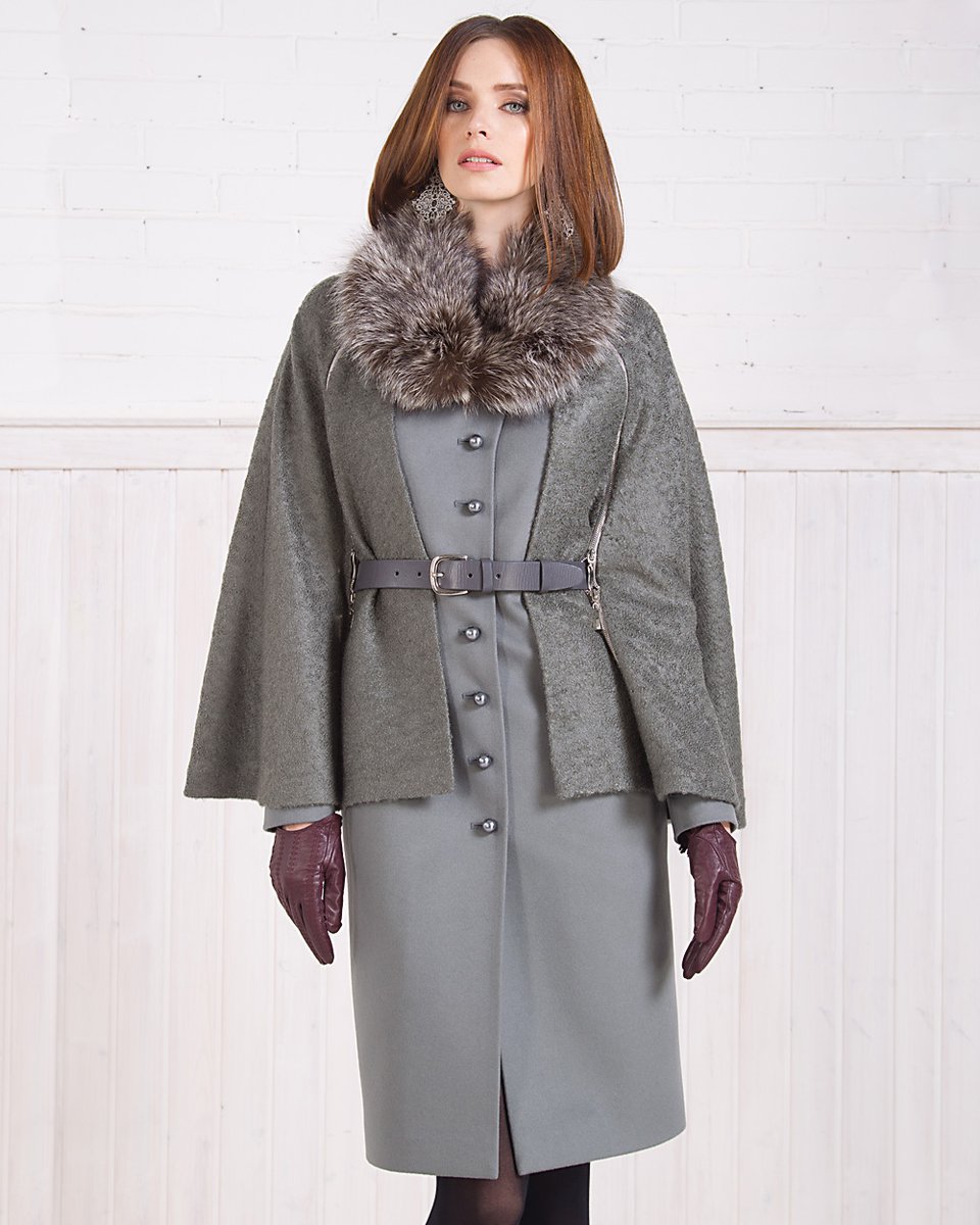 Женское зимнее пальто из шерсти