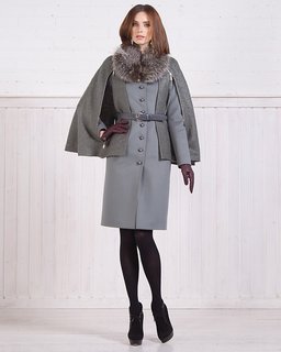 Женское пальто с песцом 2022