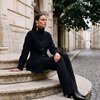Жакет со стойкой черного цвета