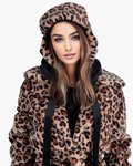 Шапка-ушанка бежевый леопард