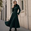 Пальто с юбкой-плиссе цвета мирта