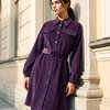 Платье-рубашка «Кошачий взгляд», цвет фиолетовый