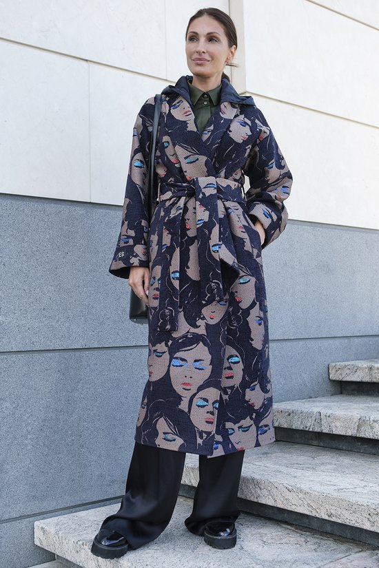 Limited edition. Пальто-кимоно из жаккарда