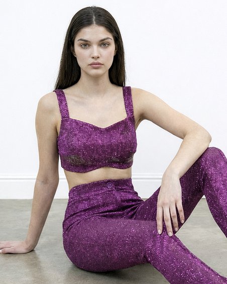 Кроп-топ с люрексом