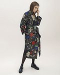 Пальто-кимоно с принтом “Маски”