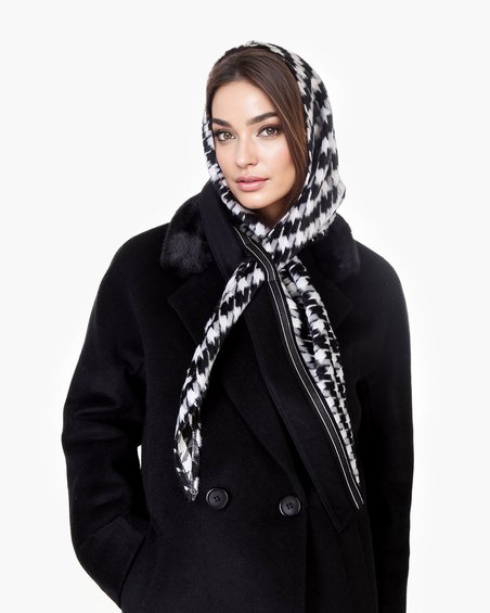 Косынка-капюшон гусиная лапка