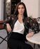 Бомбер шифоновый черный в принт Фазаны www.EkaterinaSmolina.ru