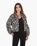 Бомбер Зебра черно-белый