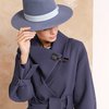 Шляпа Canotier голубого цвета