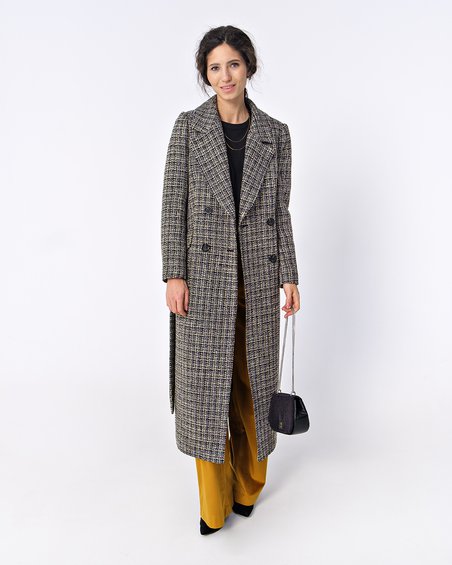 Пальто двубортные пальто в винтажном стиле