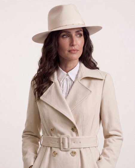 Фетровая шляпа Denis с рельефом на тулье, белый