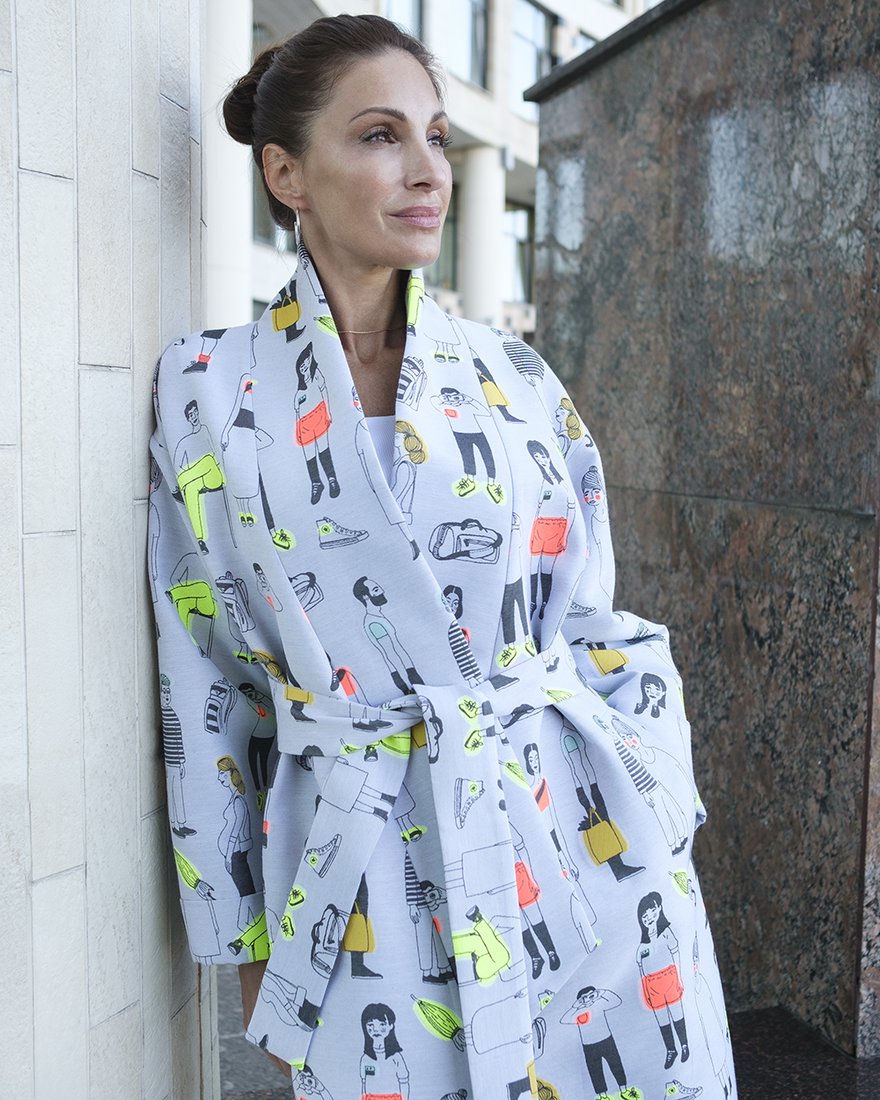 Limited edition. Пальто-кимоно с ярким принтом www.EkaterinaSmolina.ru