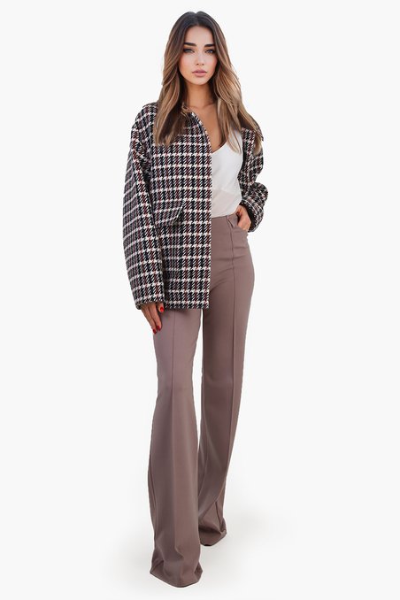 Полупальто-куртка в клетку