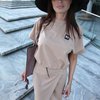 Футболка свободного кроя цвета nude