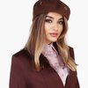 Берет со стразами в шоколадном цвете