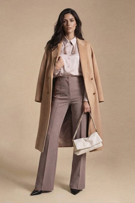 Пальто с цельнокроенным рукавом, цвет «Медовая нуга»