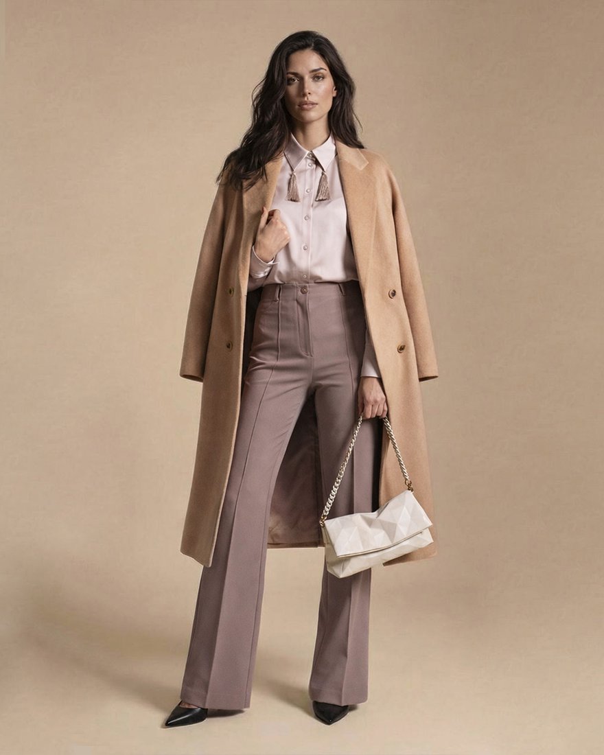 Пальто с цельнокроенным рукавом, цвет «Медовая нуга» www.EkaterinaSmolina.ru