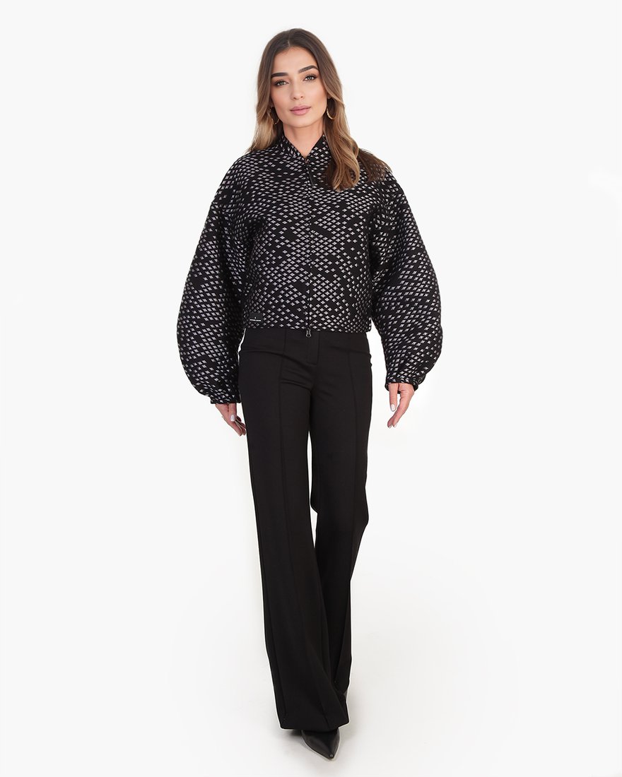 Бомбер из жаккарда в принт «Звёздная россыпь» www.EkaterinaSmolina.ru