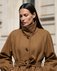 Пальто длины макси с воротником стойкой цвета кэмэл www.EkaterinaSmolina.ru