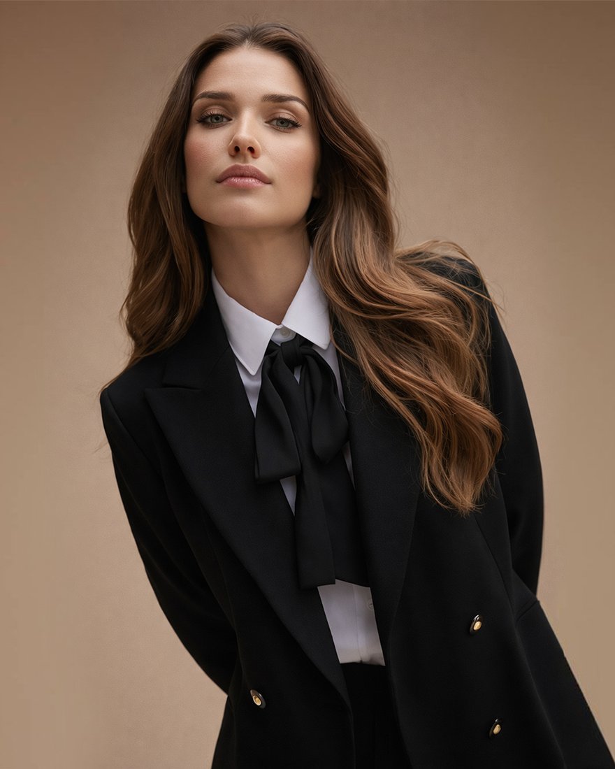 Полупальто-жакет, цвет глубокий черный www.EkaterinaSmolina.ru