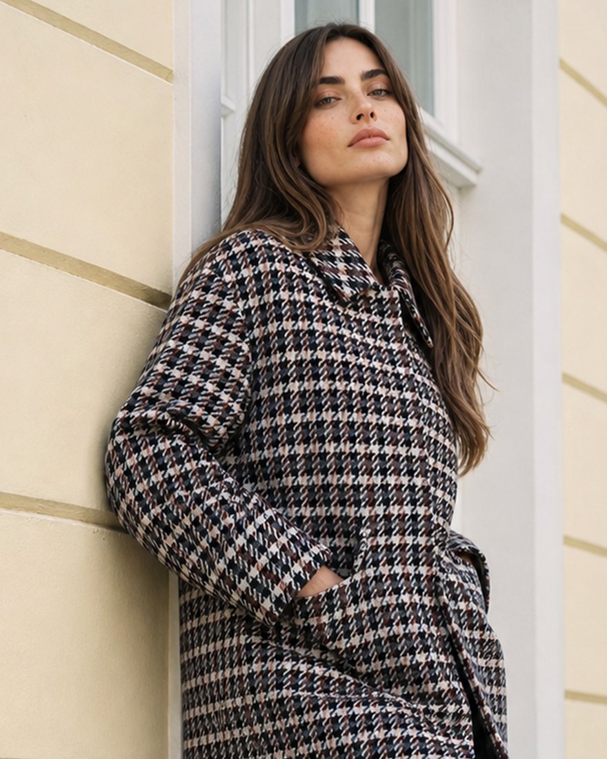 Полупальто-куртка в клетку www.EkaterinaSmolina.ru