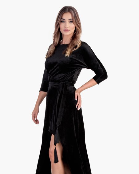 Комплет из топа и юбки на запах «Бархатная полночь»