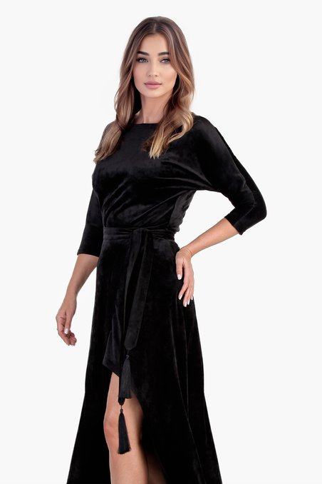 Комплет из топа и юбки на запах «Бархатная полночь»