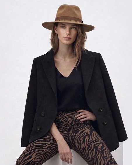 Фетровая шляпа Denis с рельефом на тулье, кемел