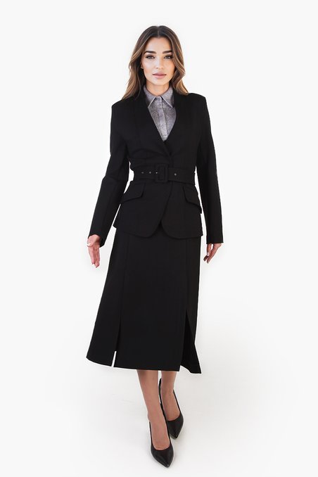 Жакет из джерси с ремнем