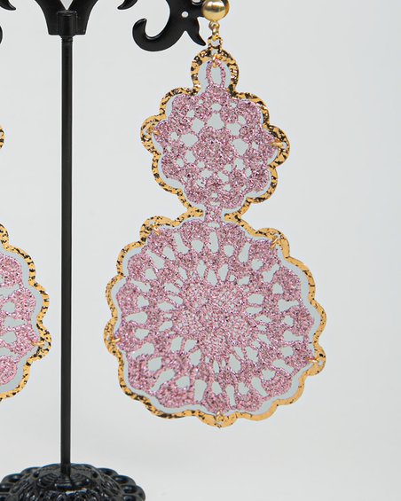 серьги Матрешки, бронзовые в желтом металле, застежка "гвоздик"