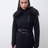 Пальто длины макси с юбкой годе