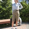 Шерстяные шорты в офисном стиле с узором "Елочка"