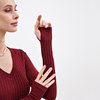 Блуза  из трикотажа с  V-образным  вырезом