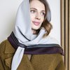 Косынка-капюшон в темно-сером цвете, из шерстяной с кашемиром ткани