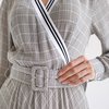 Платье с юбкой-плиссе и V-образным декольте