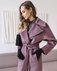 Пальто с широким английским воротником пурпурного цвета, из шерсти и кашемира www.EkaterinaSmolina.ru