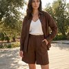 Шорты из итальянского льна цвета какао